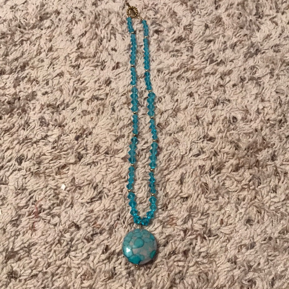 Blue and gold necklace